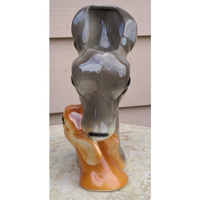 Gray Vintage Royal Copely Doe and Fawn Figural Vase For Sale - Image 8 of 13