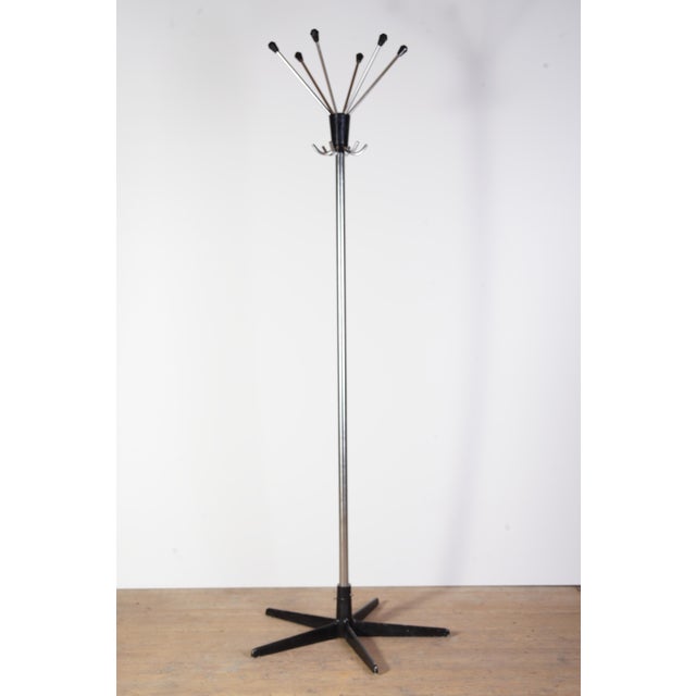 Mid-Century Chrome Floor Coat Rack, Former Czechoslovakia, 1970s For Sale - Image 6 of 6