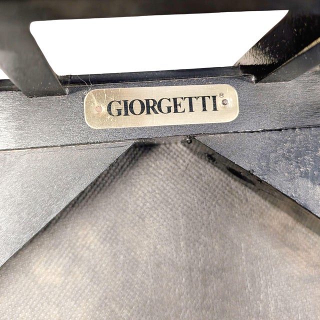Black Chairs by Umberto Asnago for Giorgetti, Italy, Set of 3 For Sale - Image 10 of 11