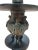 Vintage bronze Japanese candlestick table lamp with bird motif.