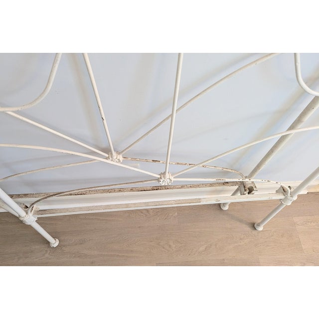 Antique Cast Iron Twin Bed Frame White For Sale - Image 11 of 13