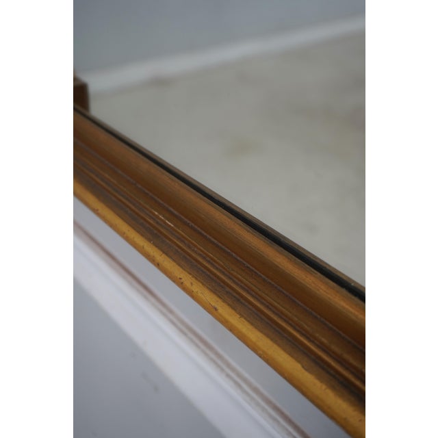 Glass Vintage Federal Style Mt Vernon Eglomise Panel Gold Mirror For Sale - Image 7 of 9