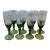 Vintage Handblown Green Wine Glasses - Set of 8 For Sale