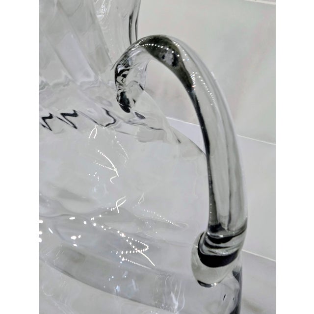 Glass Late 20th Century Colombian Swirl Glass Pitcher Vase by Country Originals For Sale - Image 7 of 9