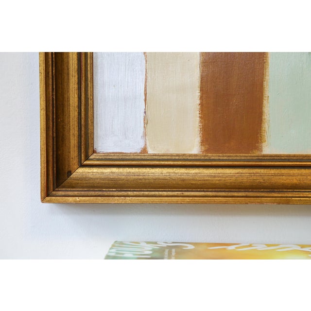 Original Framed Abstract Painting in Vintage Gold Frame For Sale - Image 9 of 17