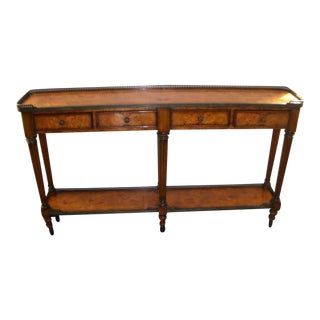 20th Century Theodore Alexander Solid Mahogany Console For Sale