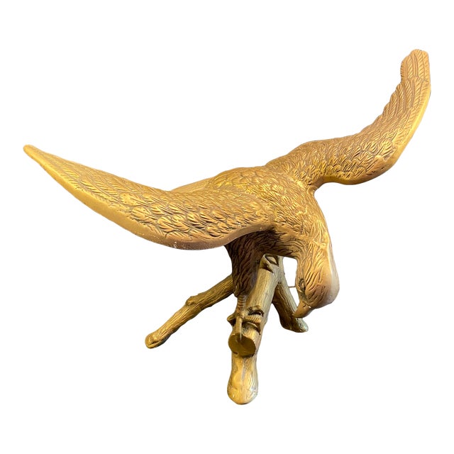 1950s Brass Eagle Statue For Sale