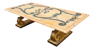 Coffee Table in Marble and Giltwood, Late 19th-Early 20th Century