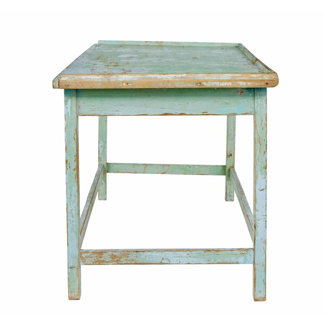 Rustic Swedish Painted Baking Table, 1880 For Sale - Image 3 of 9