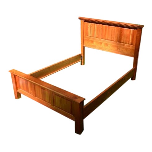 Solid Cherry Headboard & Frame | Chairish