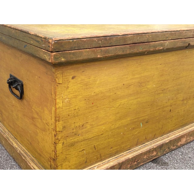 Wood English Pine Trunk or Blanket Chest For Sale - Image 7 of 14