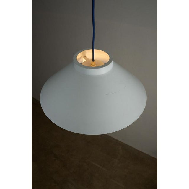 Gold White Conical Pendant with Anti-Glare System, 1970s For Sale - Image 8 of 11