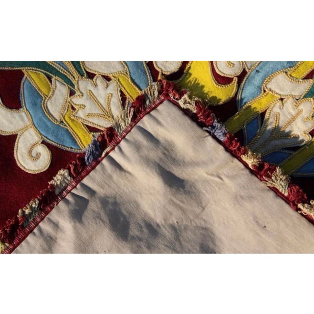 Monumental Spanish Royal Armorial Appliqué Textile With Order of the Golden Fleece, C. 1868, 78” × 70” For Sale In New York - Image 6 of 9