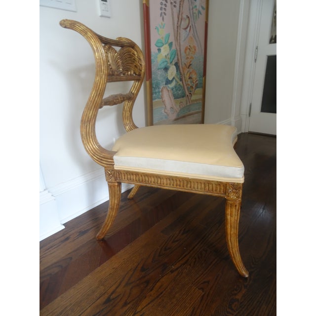Late 20th Century Rose Tarlow Style Regency Shell Back Chair For Sale - Image 10 of 13