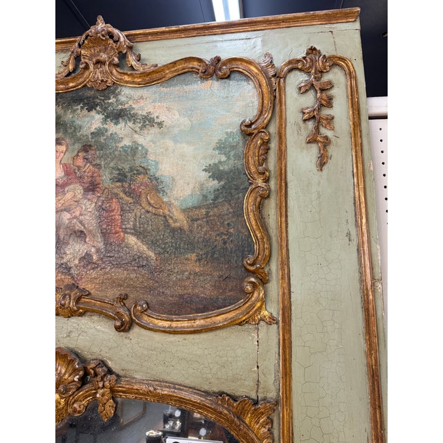 Early 19th Century Early 19th. C. French Trumeau Mirror For Sale - Image 5 of 7