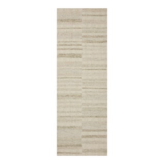 Chris Loves Julia x LoloiChris Natural / Sage 2'-6" x 9'-9" Runner Rug For Sale