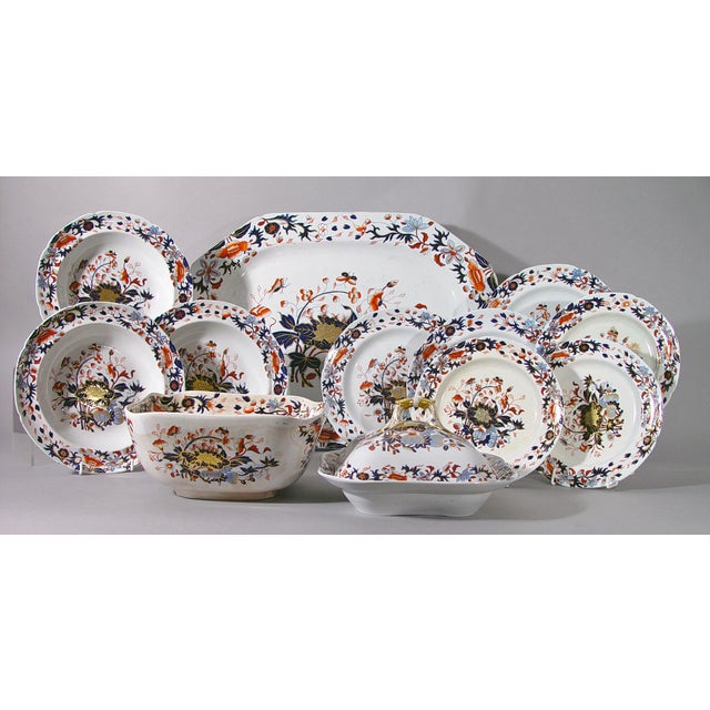 Spode New Stone China Imari Dinner Service, Pattern 3504, Eighty-Four Pieces Circa 1822–1825 The Spode New Stone dinner...