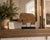Wood Hand-Carved Floral Wood Elephant Sculpture on Black Wooden Stand For Sale - Image 7 of 7