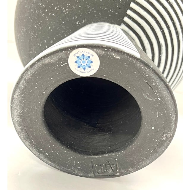 Jonathan Adler Palm Springs Pedestal Stripes Bowl For Sale In Detroit - Image 6 of 7