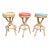 Mid-Century Modern Rattan Swivel Stools - Set of 3 For Sale