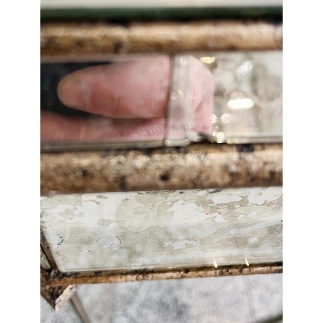 Gold Neoclassical Style Mirrored Console Tables - A Pair For Sale - Image 8 of 10