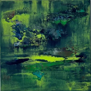 "The Jungle" Contemporary Abstract Acrylic Painting by Nina Weintraub