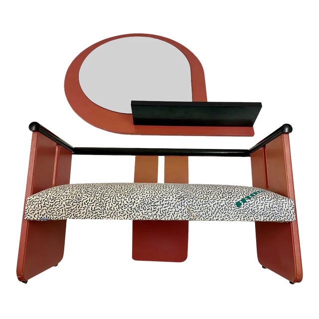 Set of Postmodern Bench and Mirror, 1980s For Sale