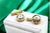 Two-Tone Gold Cufflinks with Brilliant-Cut Diamonds, Set of 2 For Sale - Image 4 of 6