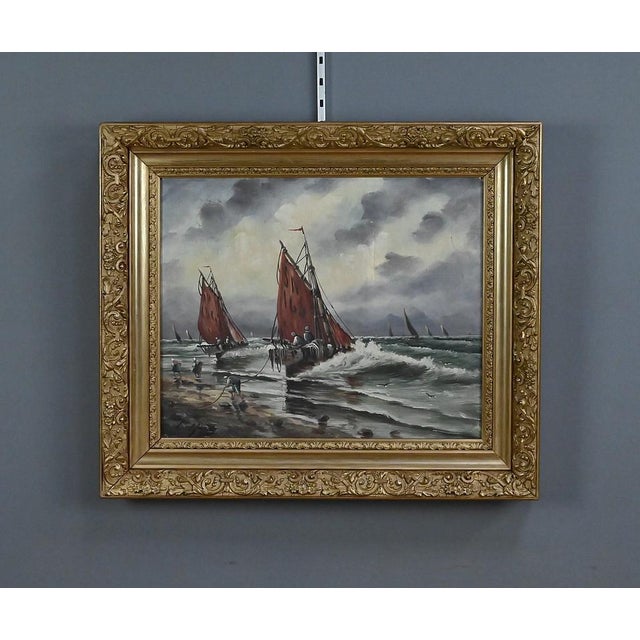 L. Henry, Fishing, Late 19th Century, Oil on Canvas, Framed For Sale - Image 12 of 16