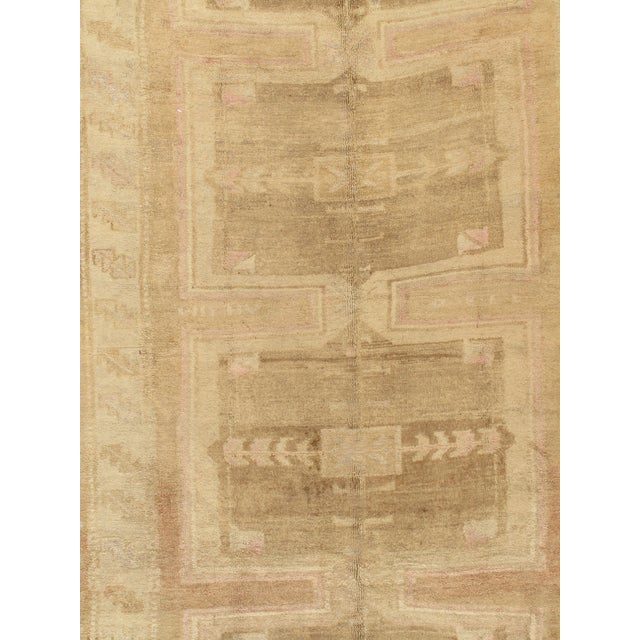 Vintage Circa 1940 Tan Turkish Oushak Area Rug, 6ft 6in X 12ft 4in For Sale In New York - Image 6 of 8