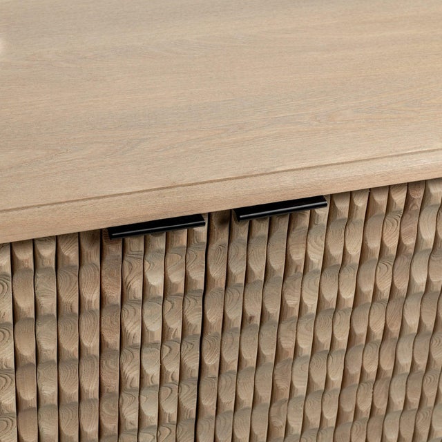 2020s Rippled Elm Four-Door Sideboard For Sale - Image 5 of 7