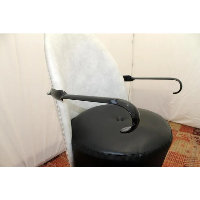 Leather Swivel Hairdressing Salon Chair, 1980s For Sale - Image 9 of 12