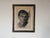 Mid-Century Modern Vintage Expressive Male Portrait Oil Pastel on Paper, Framed Under Glass For Sale - Image 3 of 12