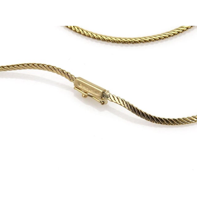 Mid 20th Century Jose Hess Diamond 18k Yellow Gold Wide Curved Scroll Necklace For Sale In Miami - Image 6 of 7