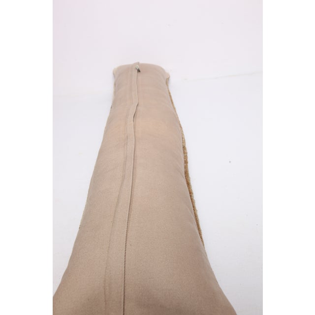 Taupe Mid 20th Century Handmade Home Decor Vintage Rug Pillow Cover For Sale - Image 8 of 8