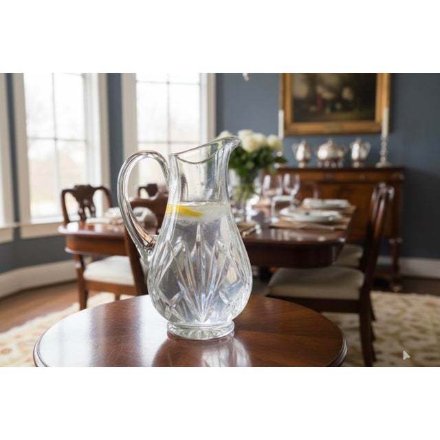 Glass Vintage Marquis by Waterford Crystal "Brookside" 36 Oz. Water Pitcher For Sale - Image 7 of 7