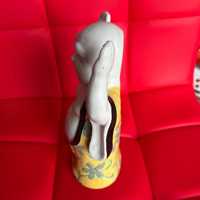 Ceramic 1980s Asian Porcelain Buddha For Sale - Image 7 of 8