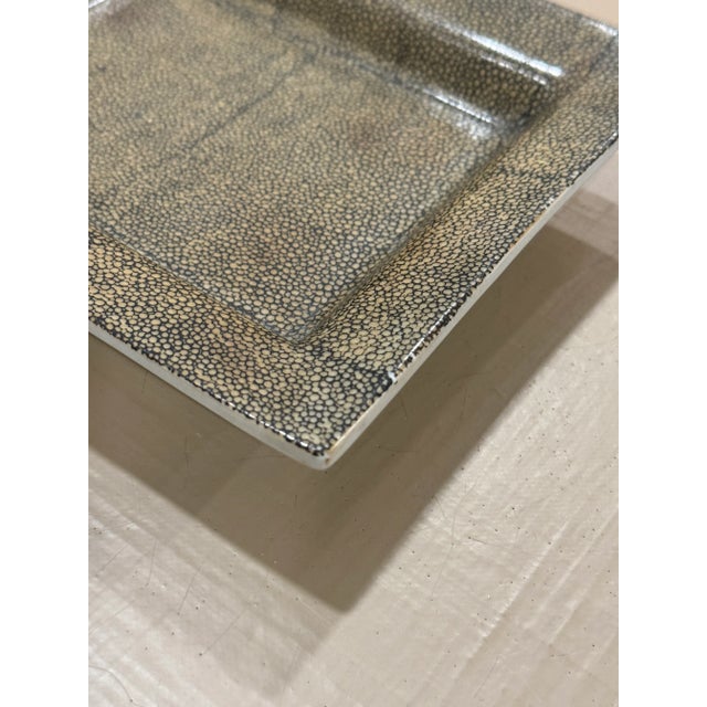 Chinoiserie Faux Shagreen Rectangular Vide Poche/Catch All For Sale - Image 3 of 6