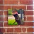 This acrylic painting features a whimsical dinosaur playfully sticking out its tongue in a vibrant park setting. The...