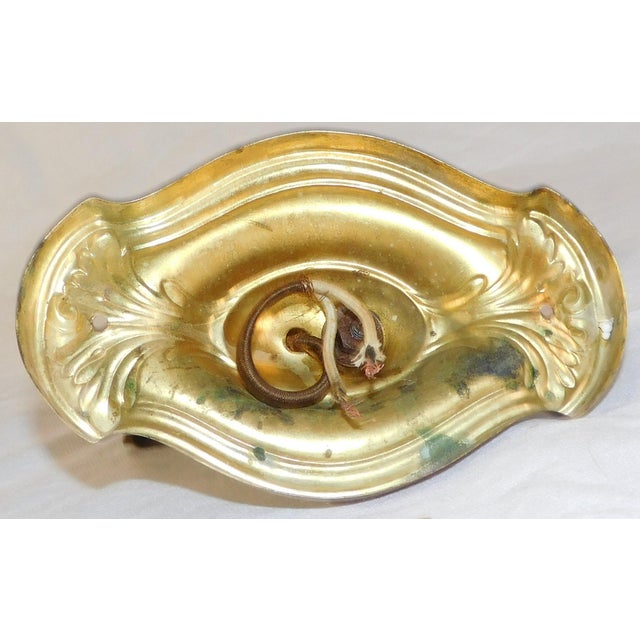 Antique Art Nouveau Lightolier Brass and Milk Glass Ceiling & Wall-Mounted Lights Set For Sale - Image 15 of 18