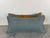 Gold Nomi Stenciled Linen Lumbar Pillows in Celeste Blue, Usa For Sale - Image 8 of 11