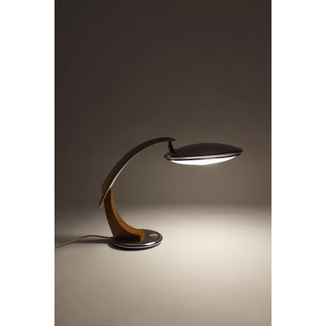 Cream Tiburon Shark Desk Lamp by Luis Perez De La Oliva, Grin, Spain, 1960s For Sale - Image 8 of 13