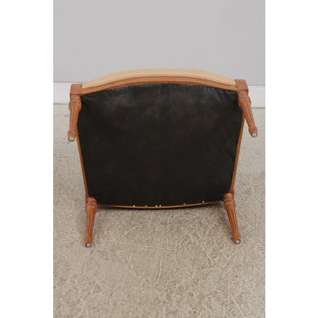 Pair French Louis XVI Fauteuil Open Armchairs For Sale - Image 18 of 18
