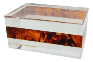 Two-Tone Acrylic Glass Box, 1970