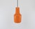 Hand-blown glass orange pendant designed by Massimo Vignelli at the start of his impressive career in design and produced...