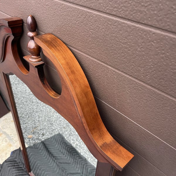 フランス チャールズ・チャップリン 木製フレーム ミラー ヴィンテージ 70s Fratelli Marelli for Framar Hand-Carved Walnut Mirror, Italy