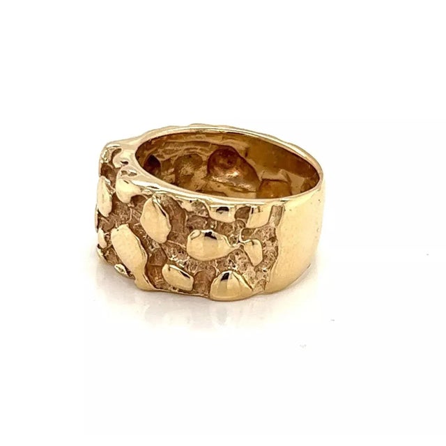 24120 - Nugget 14k Yellow Gold Ring For Sale - Image 4 of 4