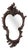 20th Century Rococo Carved Wooden Mirror with Cartouche-Shaped Glass, Italy, 1950s For Sale