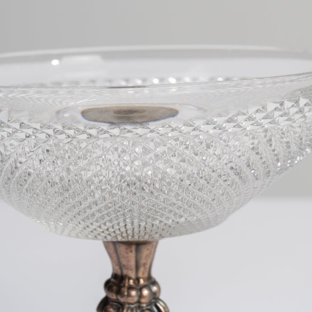 1900 - 1909 France Silver Crystal Serving Piece For Sale - Image 14 of 15