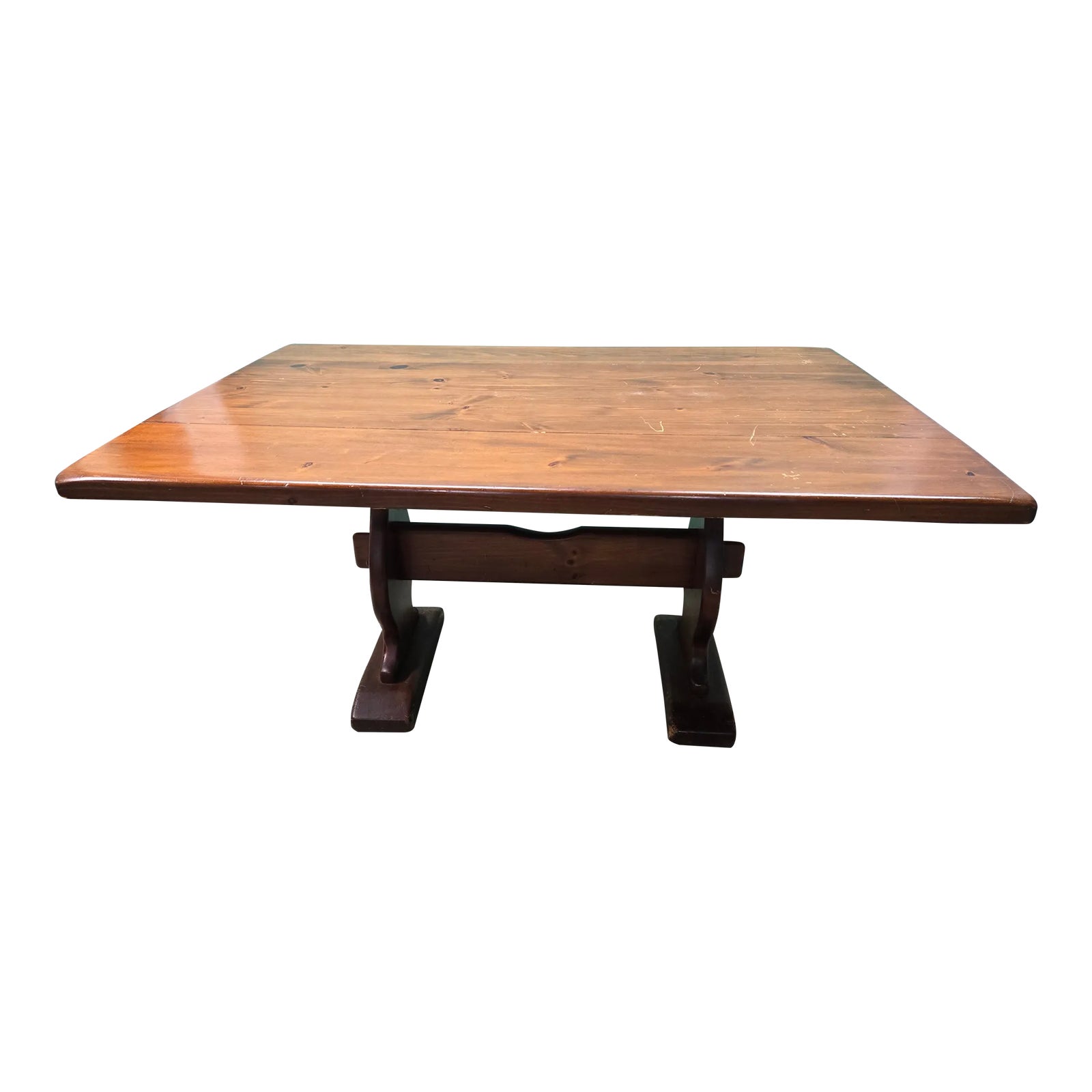 Farmhouse Style Solid Wood Drop Leaf Dining Table | Chairish